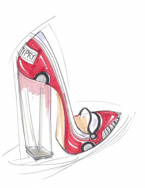 Sketch for Katy Perry Footwear, courtesy of Global Brands Group